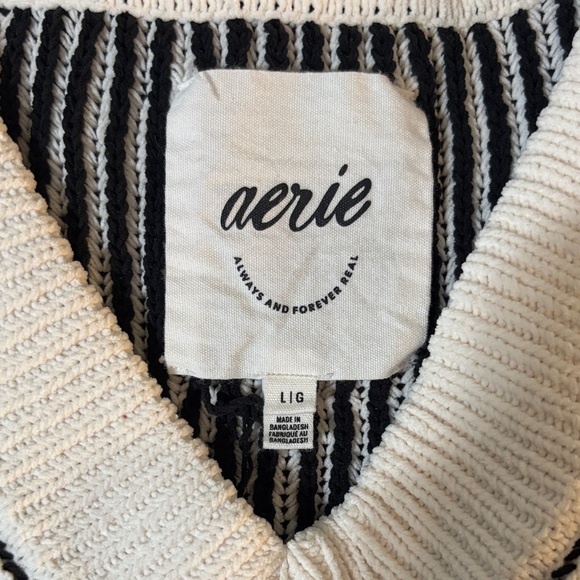 Aerie- Striped Knit Top - Picture 2 of 3